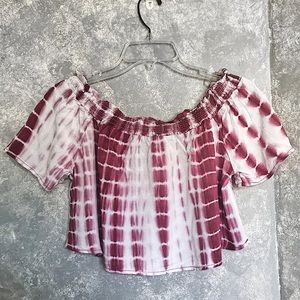 🌈Off the Shoulder Tie Dye Crop Top - Heart&Hips